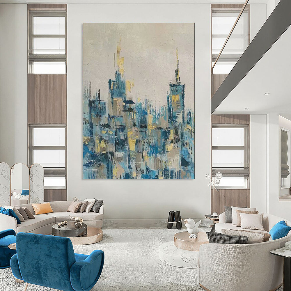 Futuristic Textured Abstract Wall Art for Office & Tech Lab LargeART2080