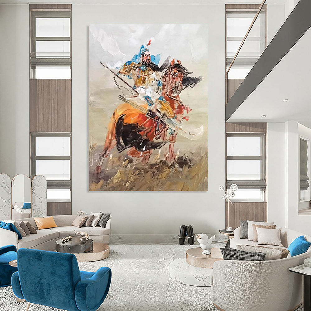 Immense Vertical Hand - Painted Textured Custom Abstract Rhapsody for Office and Hallway DKH1590