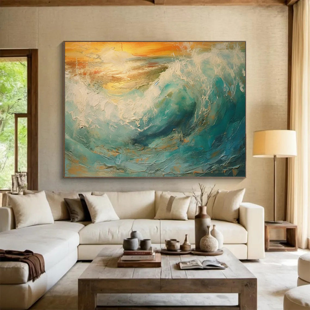 Vintage - Glamour Timeless Abstract Painting for Entryway & Hotel LargeART1801