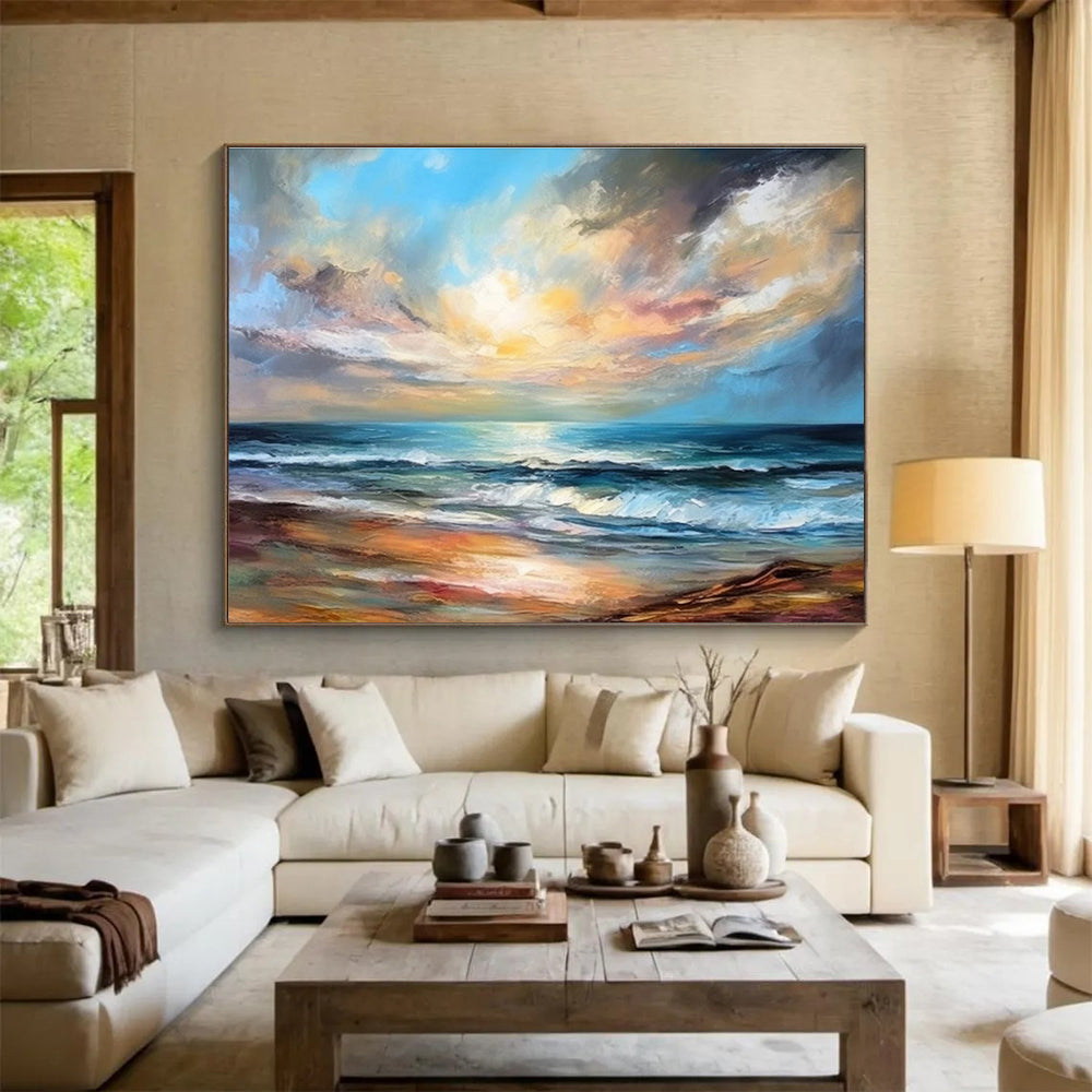 “Harmonious Drifts” Grand Abstract Mural for Hallway & Bedroom DKH338