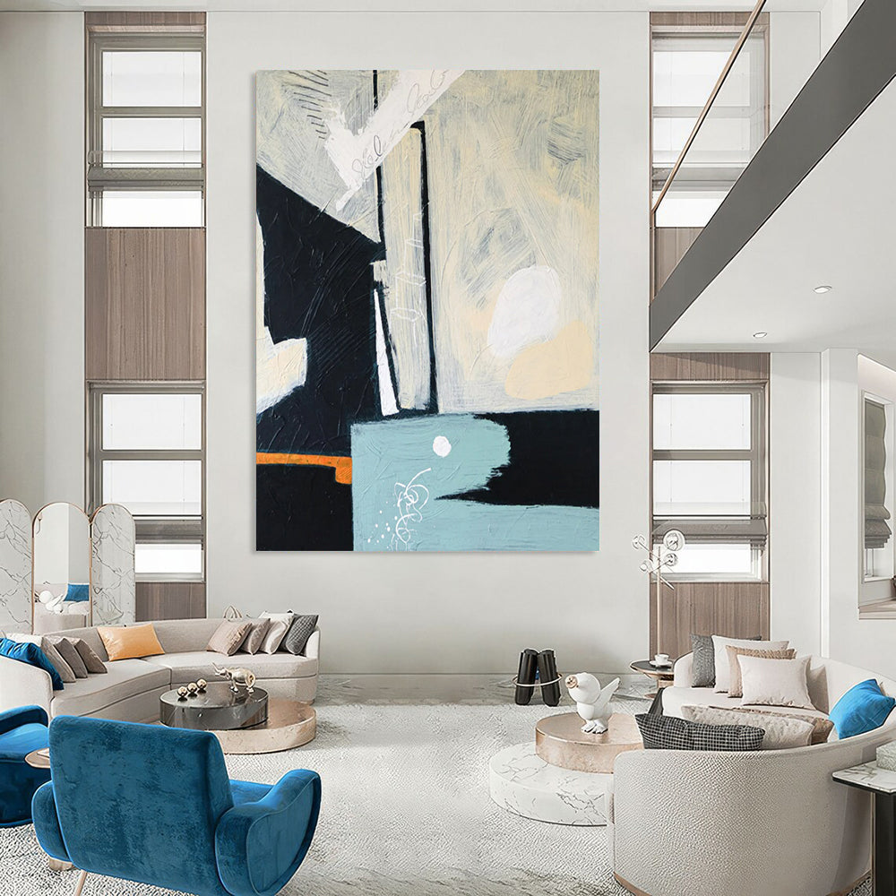 Ravishing Monumental Hand-Painted Abstract Wall Art: Beautify Your Entryway & Dining Room LargeART2378