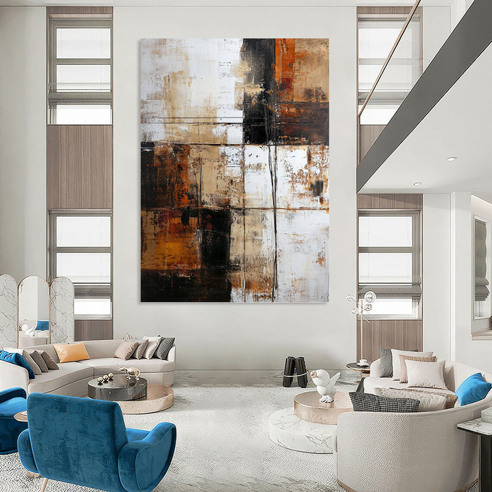 Heartwarming Hand - Painted Textured Abstract for Dining Room & Entryway DKH1308