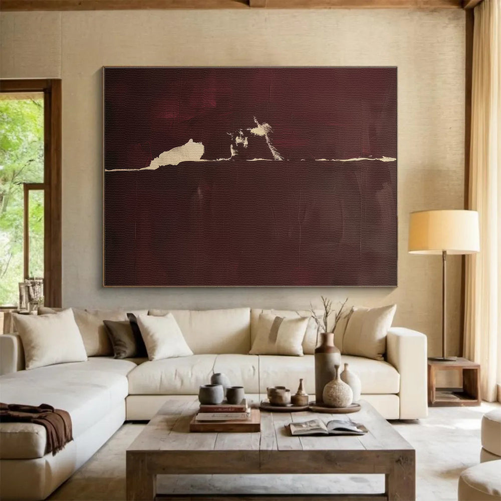 Hand-Painted Made-to-Order Abstract Mural for Dining Room & Living Room DKH141
