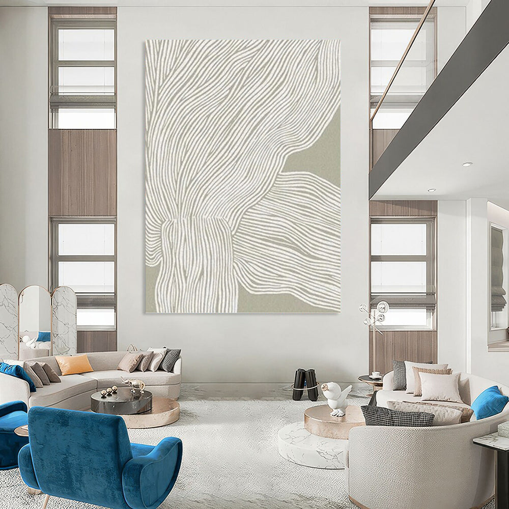 Designer - Crafted Hand - Painted Textured Canvas Abstract for Living Room & Office DKH1119
