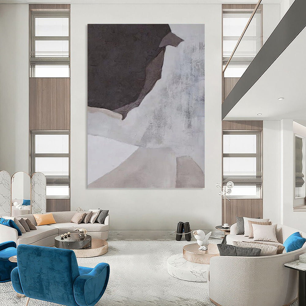 Colossal Hand - Painted Textured Abstract Canvas for Hotel & Entryway DKH1182