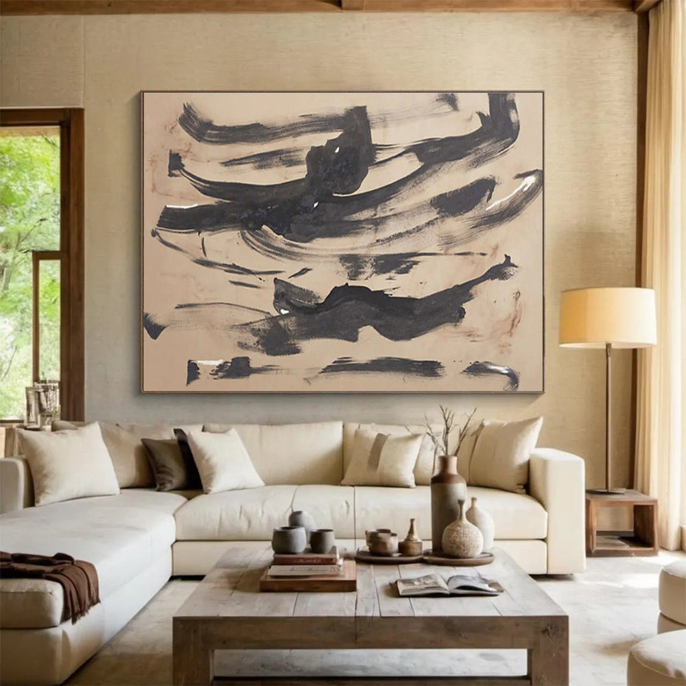 Massive Hand - Painted Textured Abstract Wall Art for Decor Enhancement DKH735