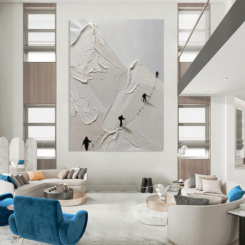 Handmade Large-Scale Abstract Paintings: Textured Beauty for Dining Room & Office DTP317