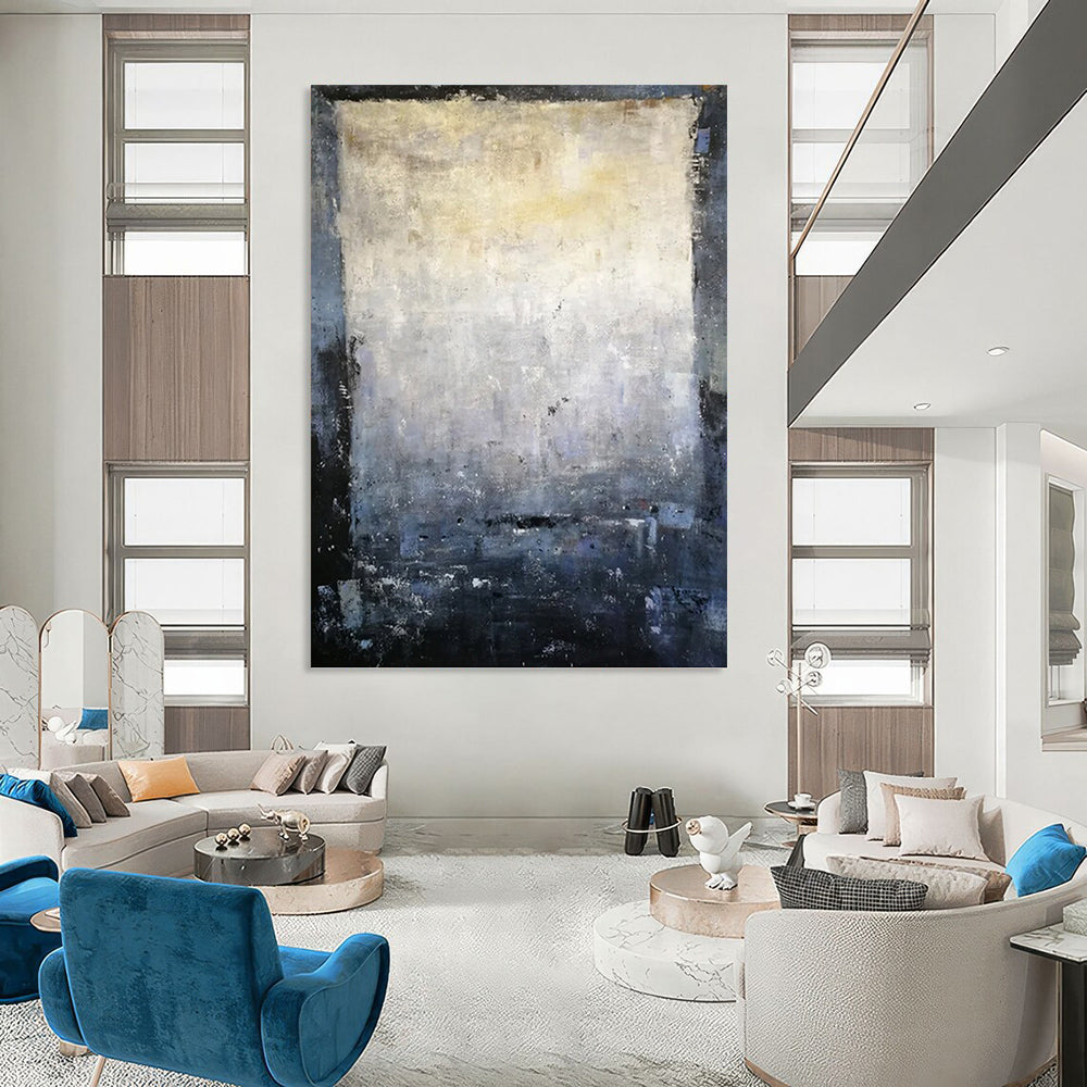 Soaring Vertical Hand - Painted Custom Abstract Gem with Volcanic Textures, Ideal for Living Room and Bar DKH1577