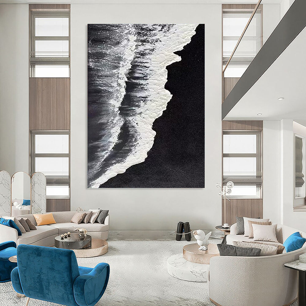 Contemporary Textured Abstract Mural for Office & Bar DKH0962
