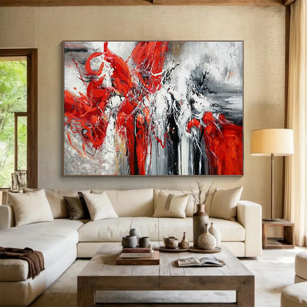Large-Scale Hand-Painted Abstract Art for Bedroom & Living Room LargeART1485