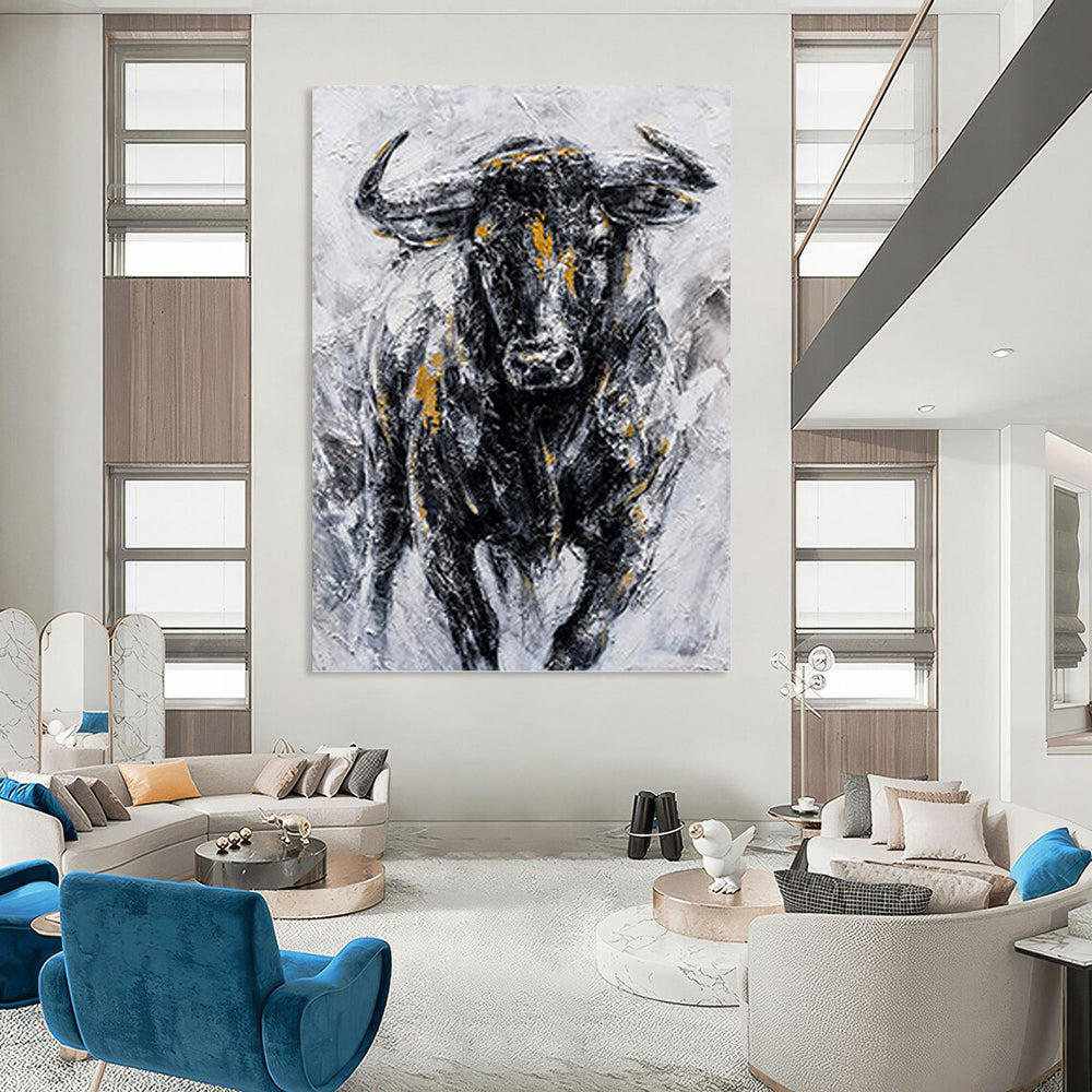 Large - Sized Hand - Painted Abstract Custom Painting (with Three - Dimensional Textures), for Hallway and Living Room DKH1455