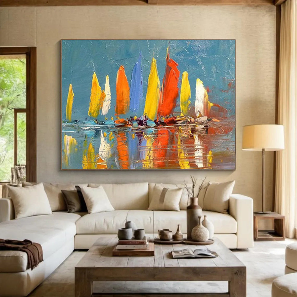 “Harmonious Impulses” Grand Abstract Mural for Hallway & Bedroom DKH254