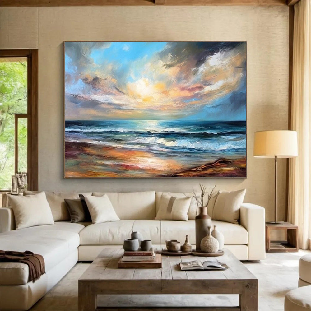 Massive Hand-Painted Abstract Art for Hotel Lobby & Entryway LargeART1511