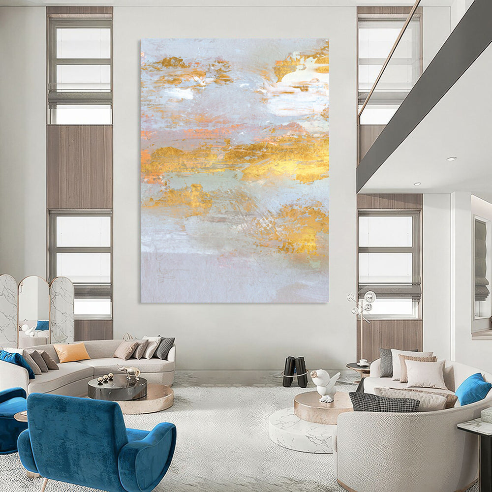 Custom Hand-Painted Abstract Paintings: Big Sizes, Stunning Textures DTP159
