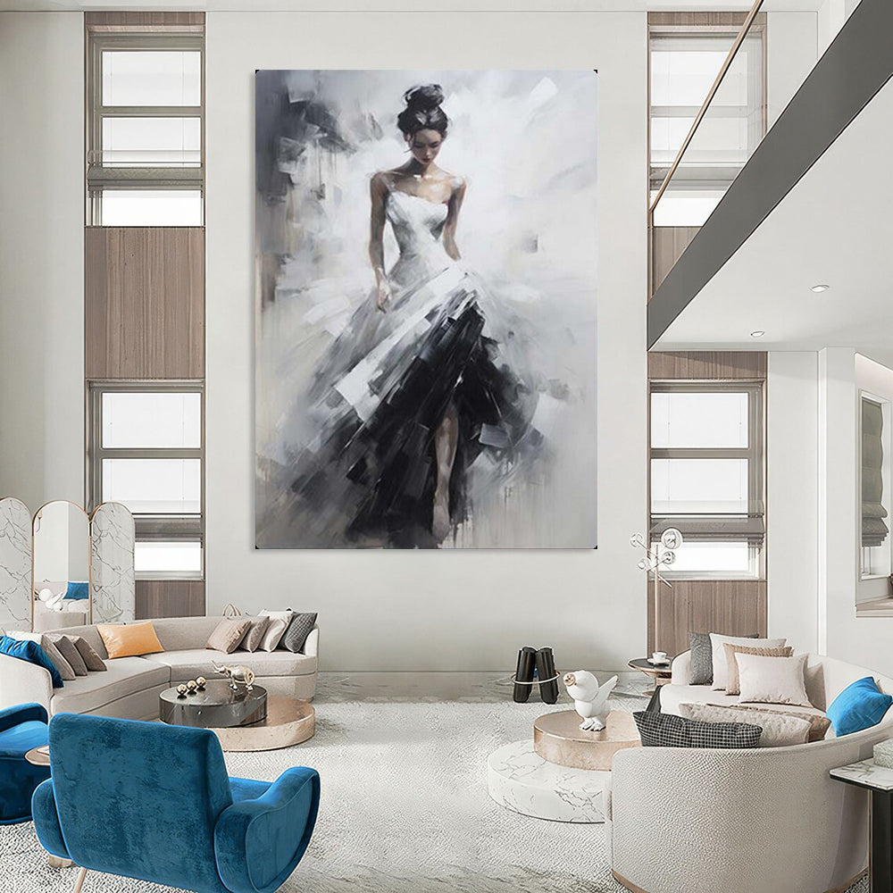 Hand-Painted Large-Scale Textured Abstract Wall Art for Living Room & Foyer LargeART2133