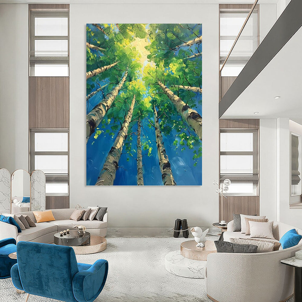 Soaring Vertical Hand - Painted Textured Custom Abstract Gemstone for Bars and Hotels DKH1552