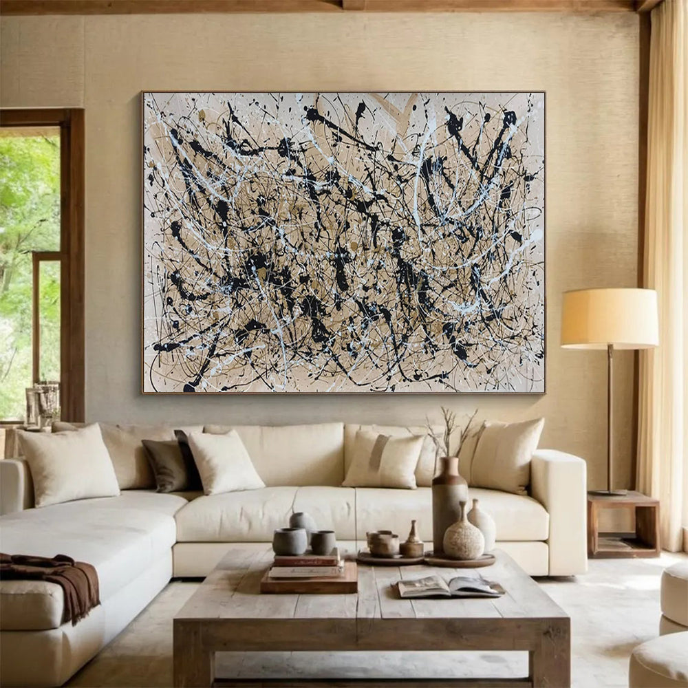 Energetic Giant Abstract Mural for Living Room & Office LargeART1588