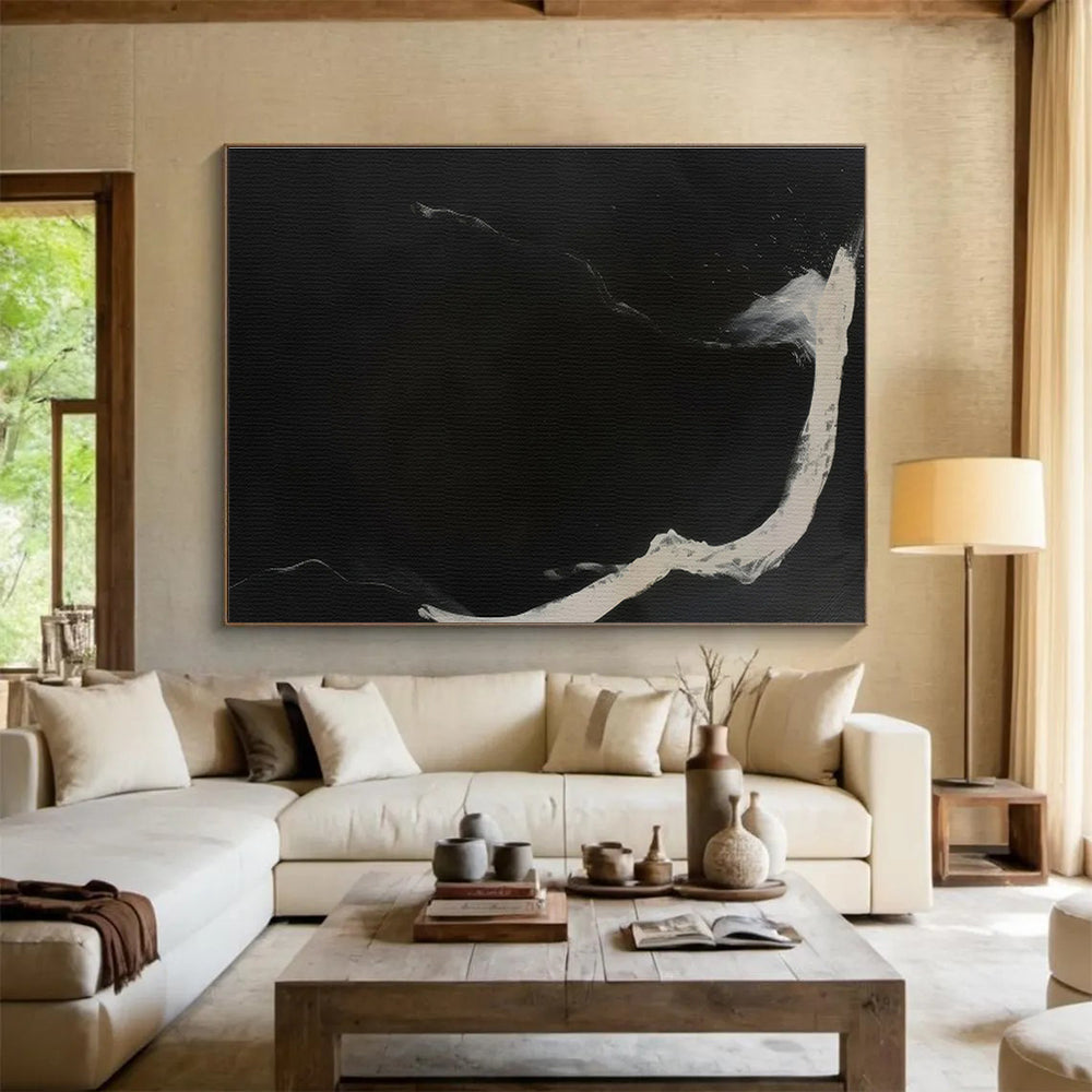 Large - Sized Hand - Painted Textured Abstract Art for Bar & Entryway DKH591