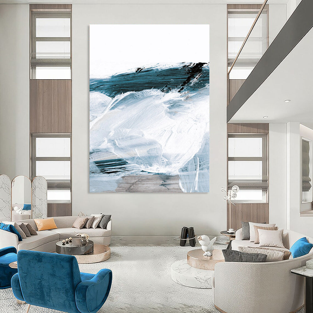 Custom Handmade Abstract Artworks: Big Sizes with Textured Details for Dining Room & Entryway DTP219