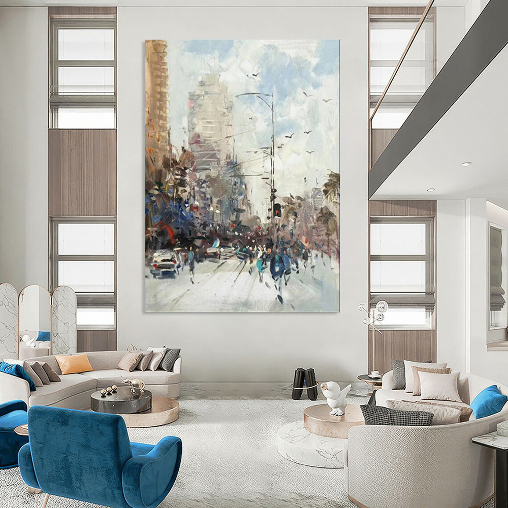 Hand-Painted Bespoke Abstract Canvas for Bedroom & Bar LargeART1900