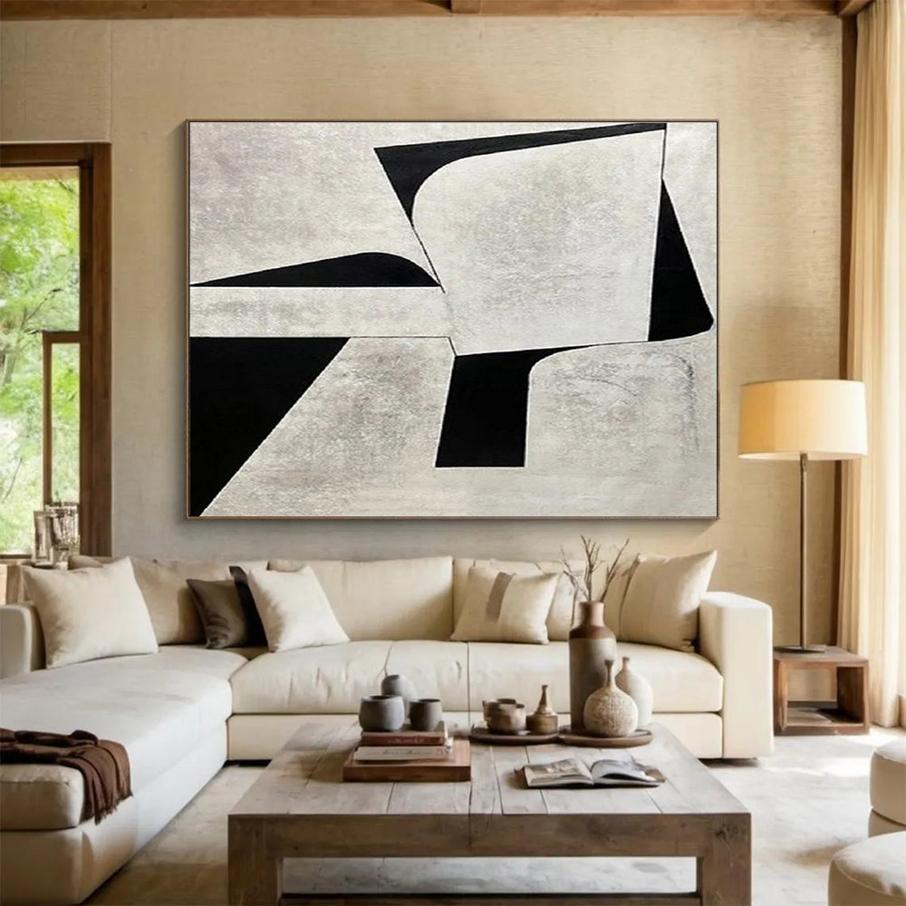 Immense - Sized Hand - Painted Textured Abstract Art for Office & Bar DKH582
