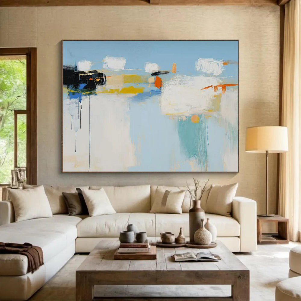 Hushed Large - Format Abstract Painting for Entryway & Bedroom LargeART1757