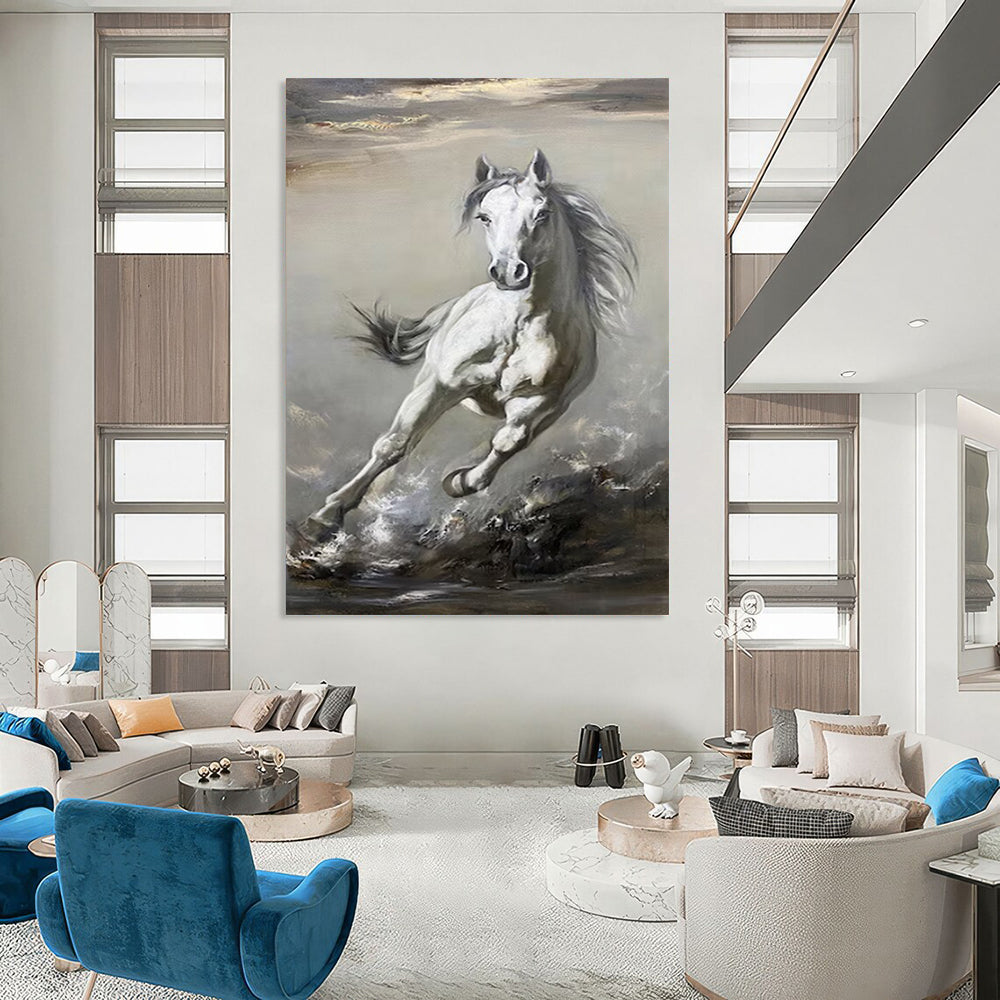Enormous Hand-Painted Abstract Wall Installations for Dining Room & Entryway LargeART2180