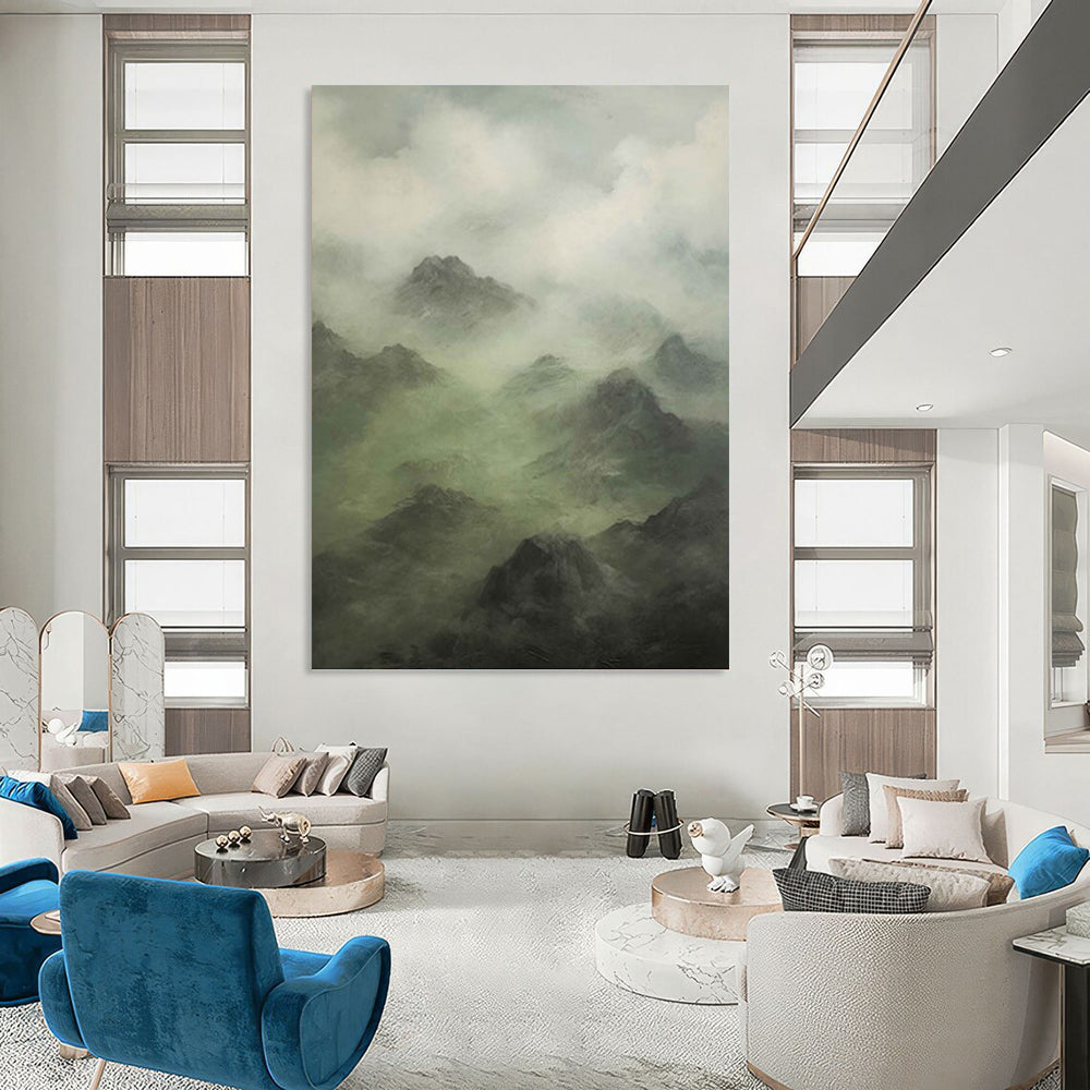 Gargantuan Hand - Painted Custom Abstract Painting (with Captivating Textures), for Dining Room and Hotel DKH1480