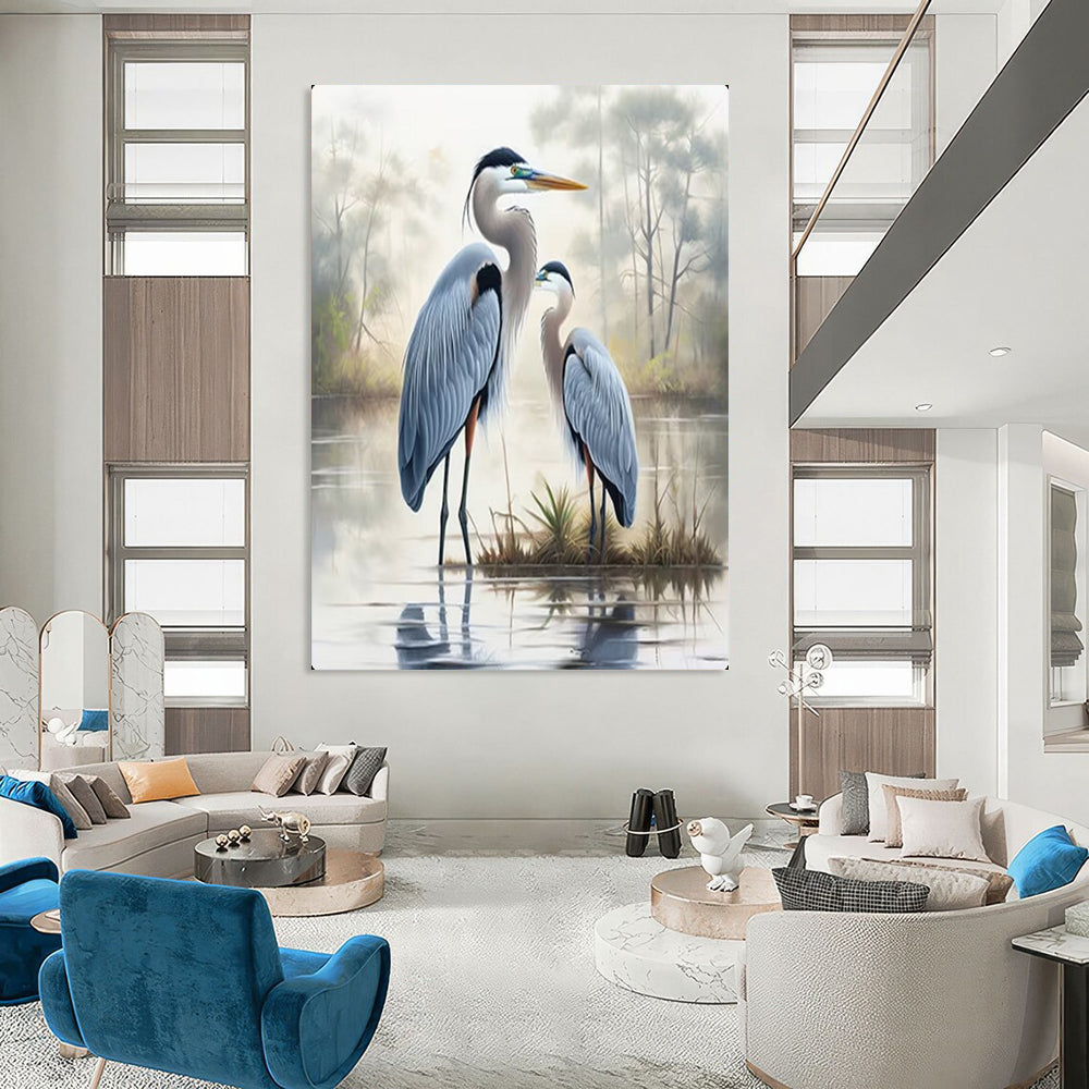 Hand-Painted Large-Scale Textured Abstract Wall Art for Bedroom & Spa LargeART2129