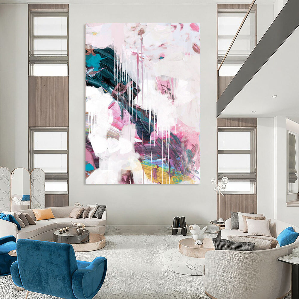 Hand-Painted Custom Abstract Masterpieces: Big Sizes, Textured Details DTP192