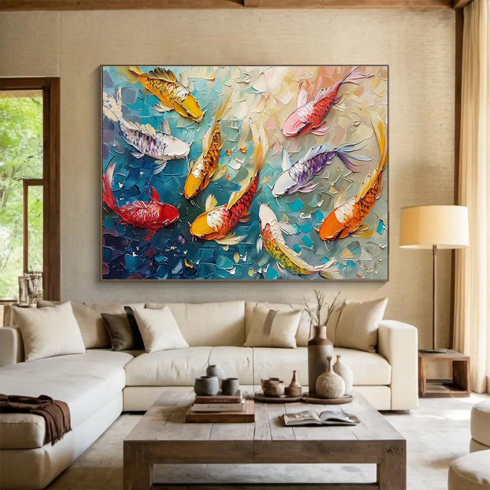 Massive Textured Hand - Painted Abstract Painting for Decor Enhancement DKH705