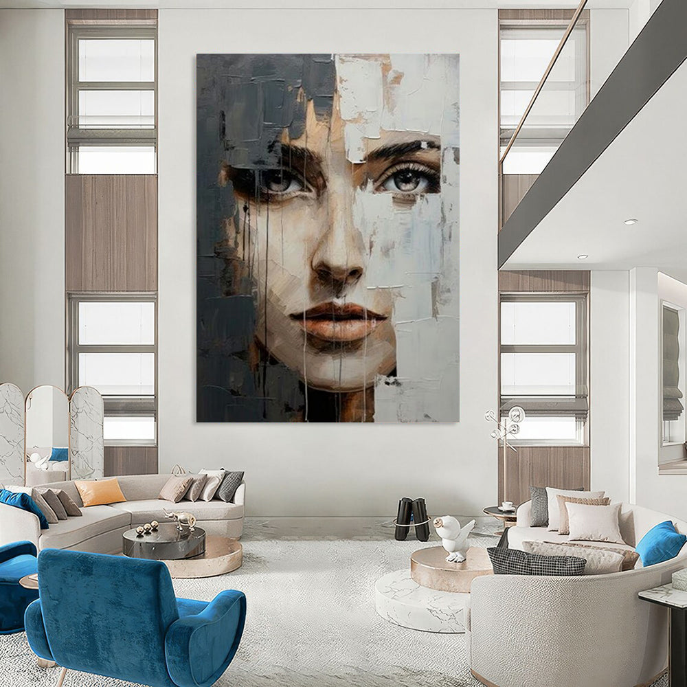 Enormous Hand-Painted Abstract Wall Murals for Dining Room & Banquet Hall LargeART2190