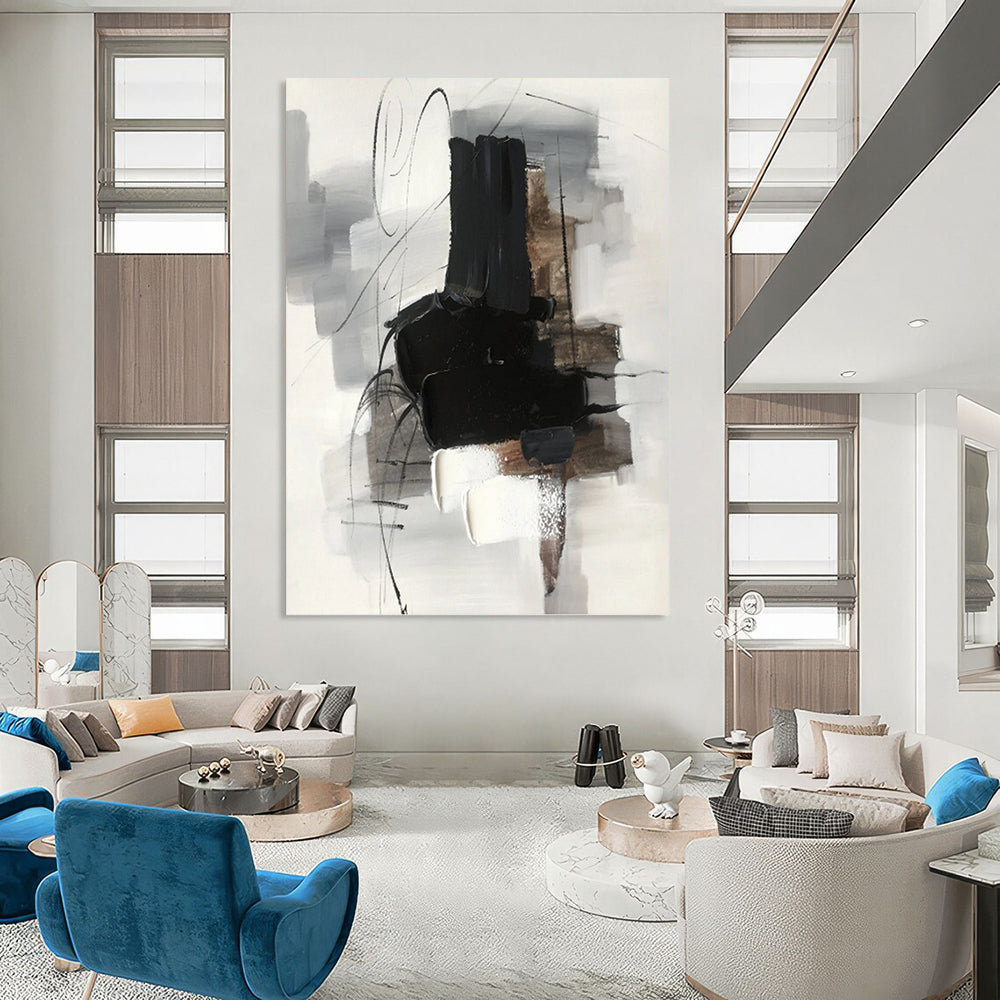 Mysterious Hand - Painted Textured Abstract for Bedroom & Hallway DKH1280