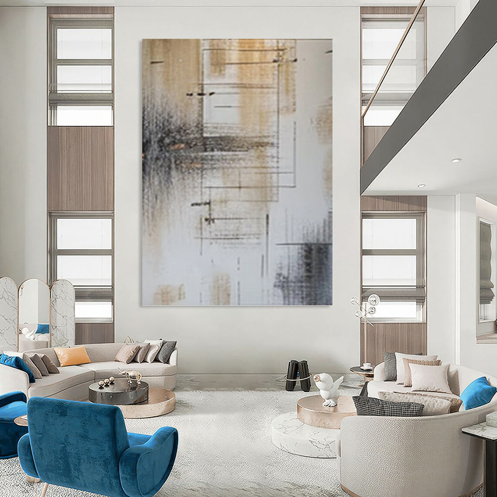 Glamorous Textured Abstract Canvas for Bar & Hotel Lobby DKH0979