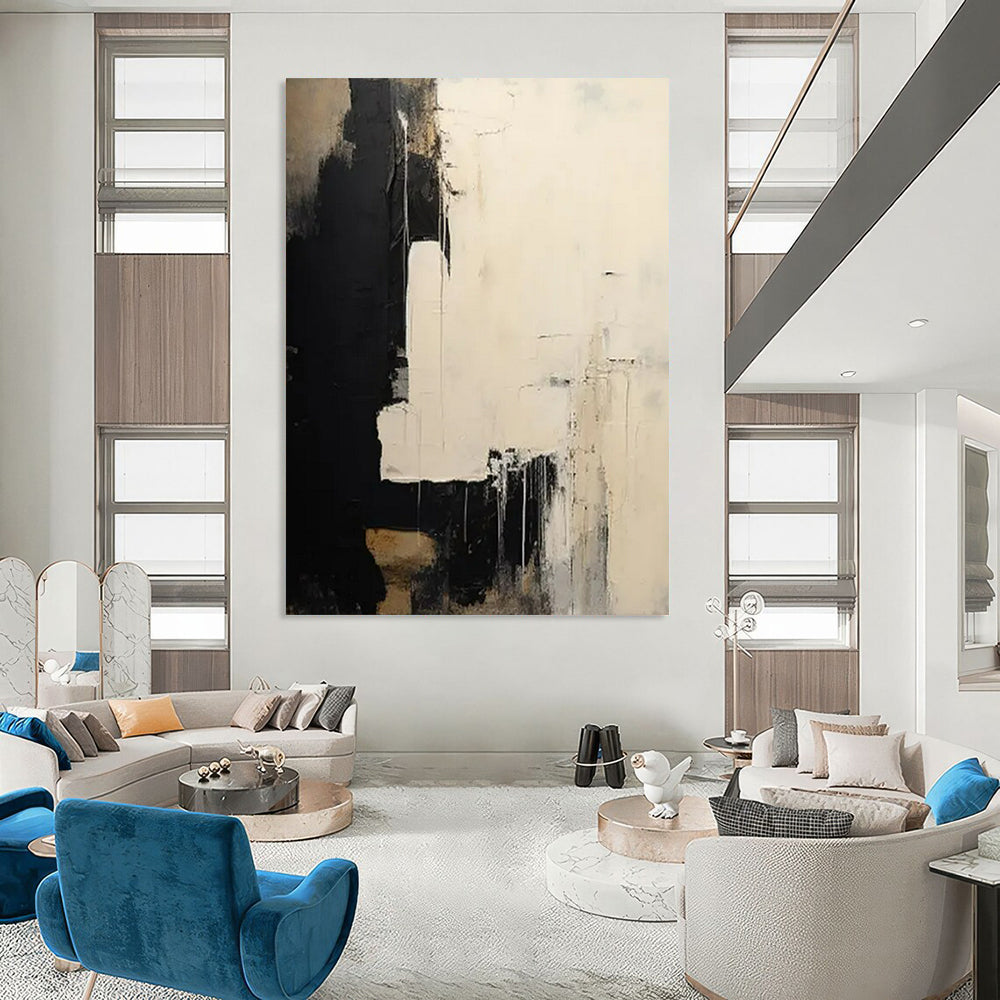 Massive-Scale Hand-Painted Abstract Canvases for Bedroom & Hotel LargeART2362