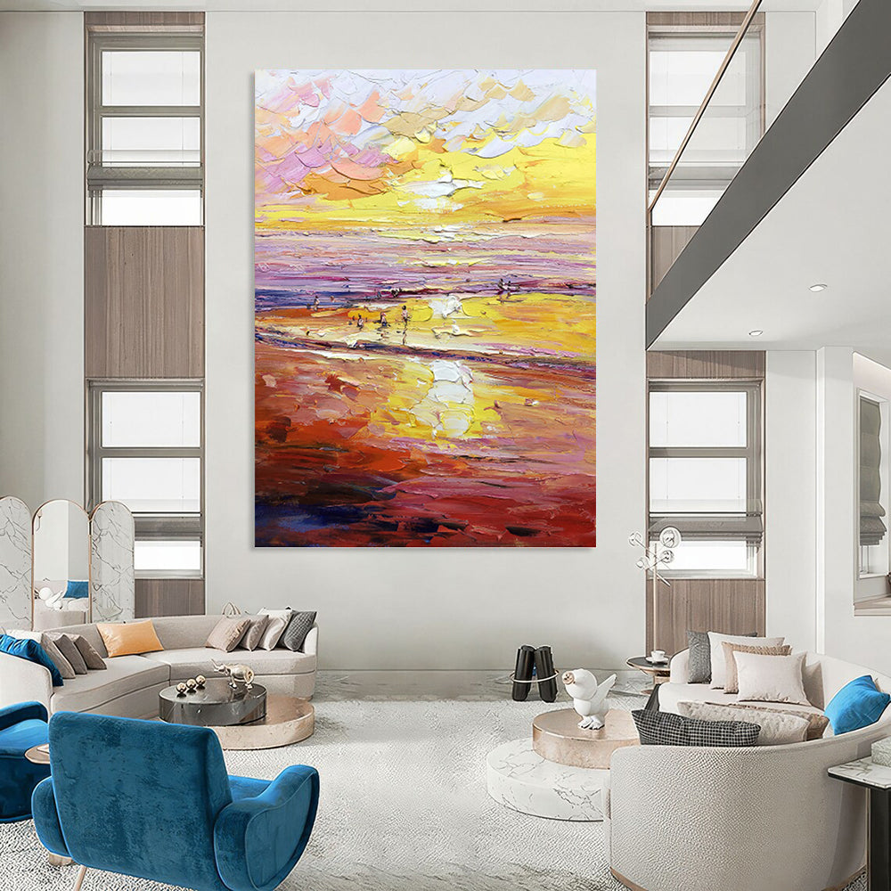 Tranquil Hand - Painted Textured Abstract for Bedroom & Hotel DKH1306