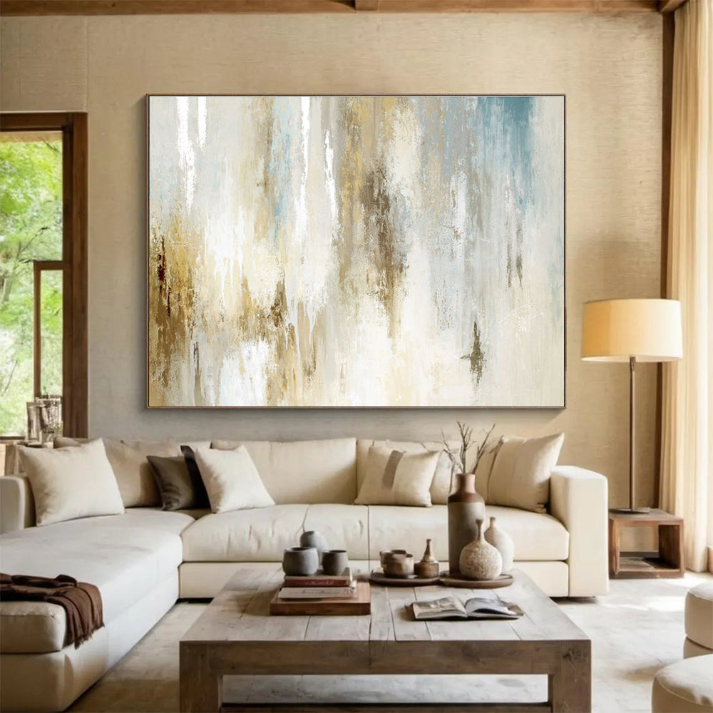 Vast - Scale Textured Abstract Canvas for Living Room & Bedroom DKH522
