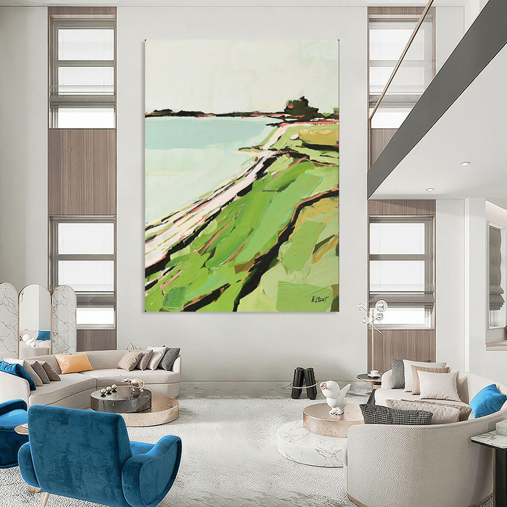 Artisan-Crafted Large-Scale Textured Canvas for Office & Entryway LargeART2147