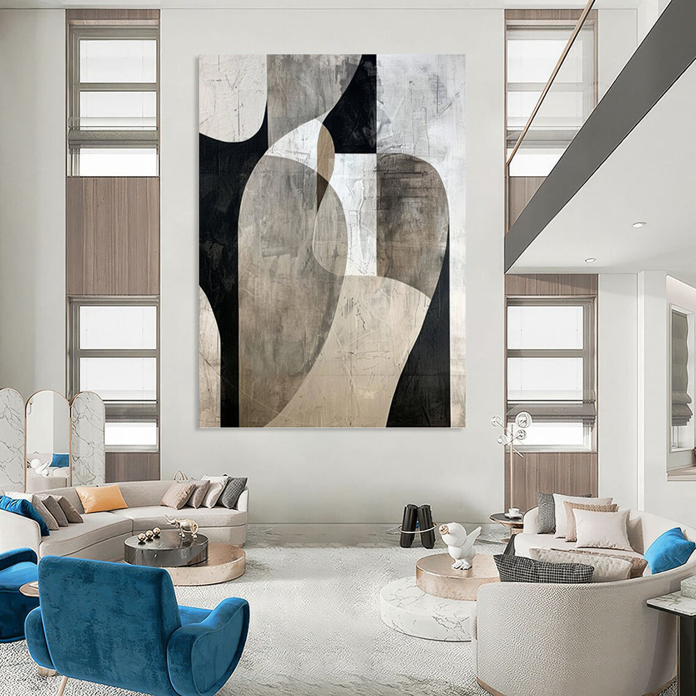 Cheerful Hand - Painted Textured Abstract for Bedroom & Bar DKH1312