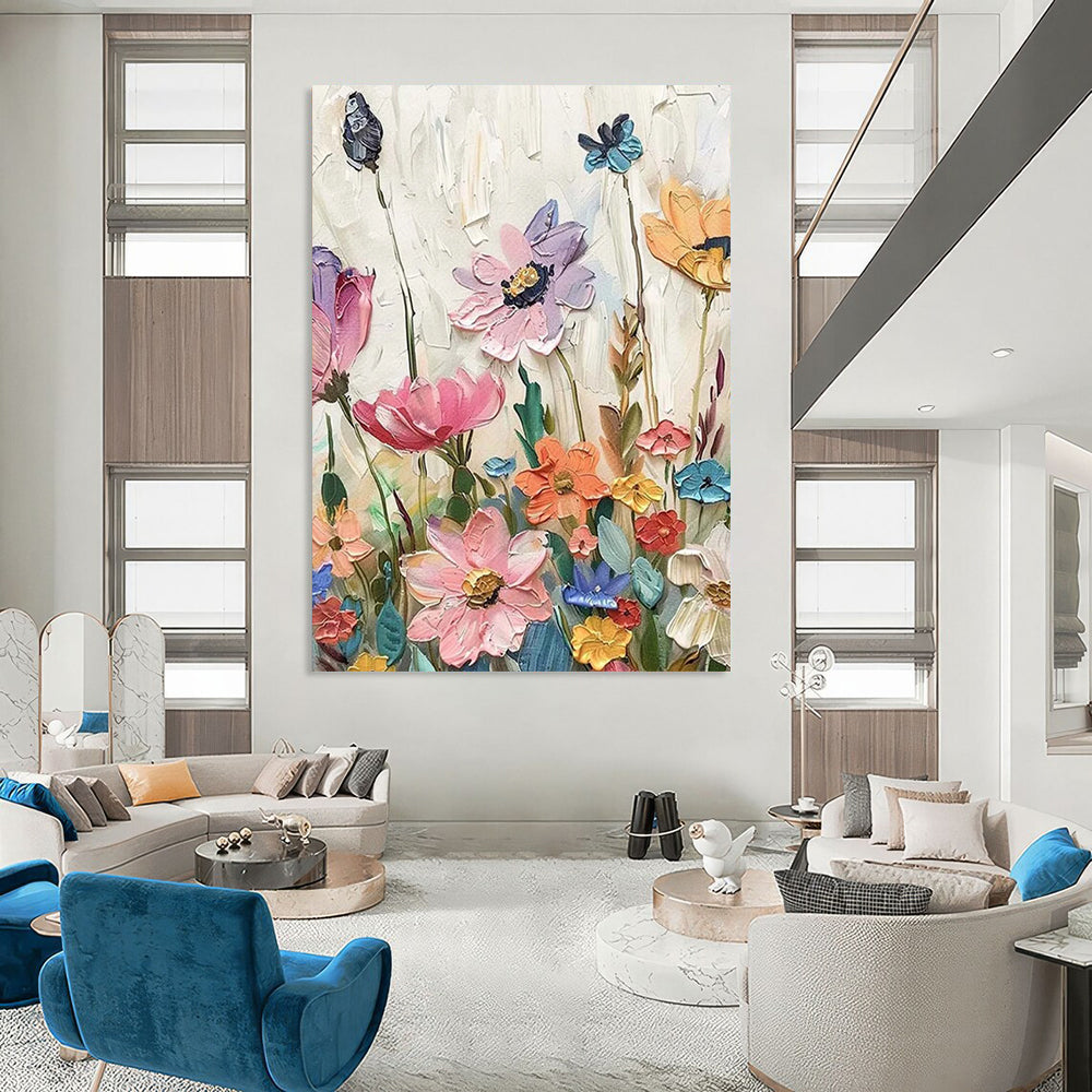 Colossal - Format Hand - Painted Textured Custom Abstract Canvas for Bedroom and Hallway DTP081