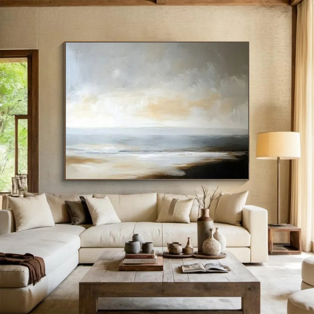 Serene Large - Format Abstract Painting for Entryway & Bedroom LargeART1701