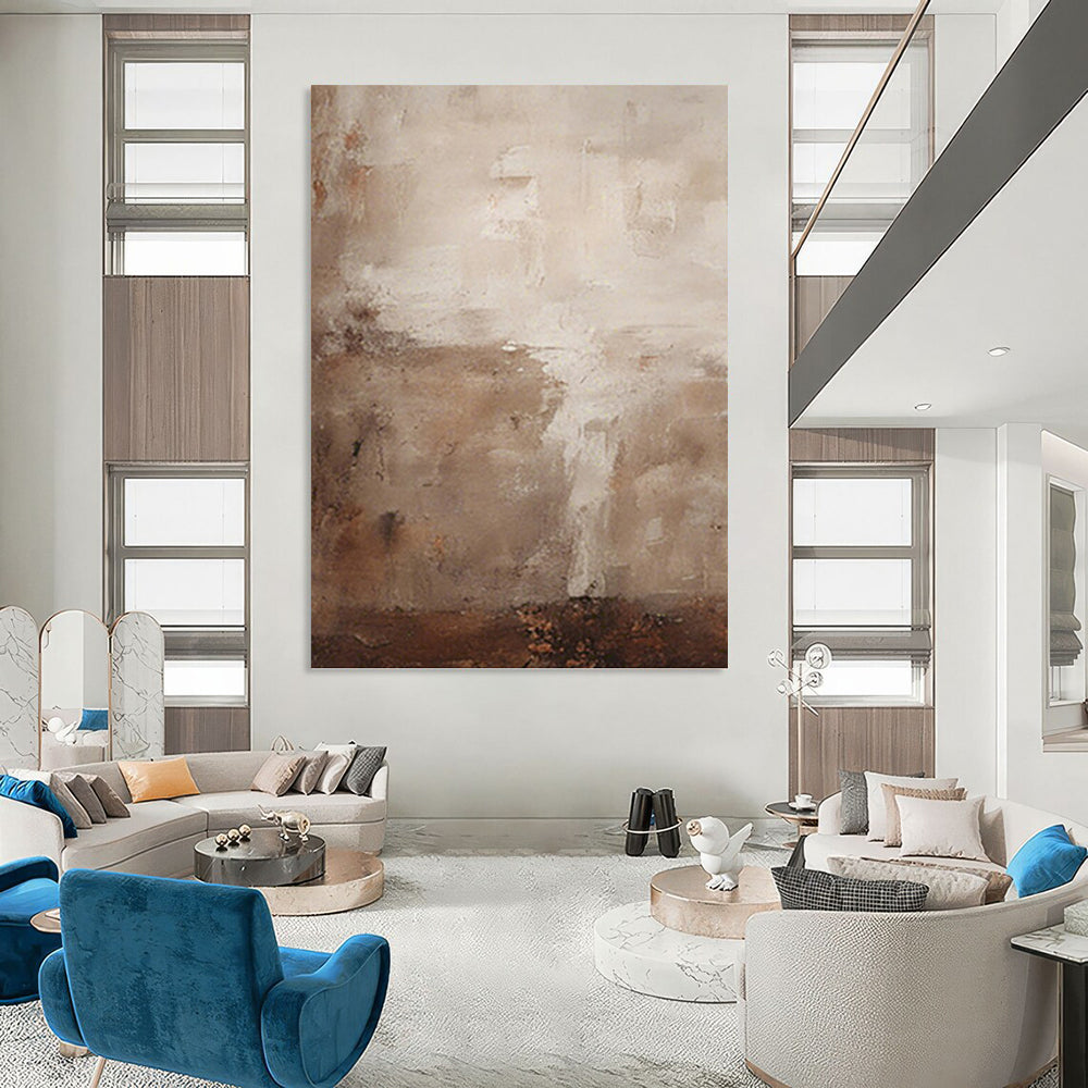 Colossal Hand - Painted Custom Abstract Canvas (with Three - Dimensional Textures), Beautifying Entryway and Bar DKH1470