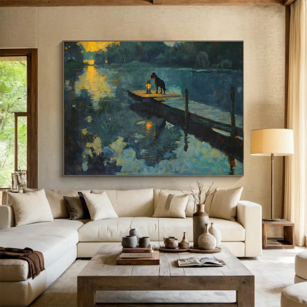 “Tempestuous Skies” Vast Abstract Wall Art for Bar & Living Room DKH221