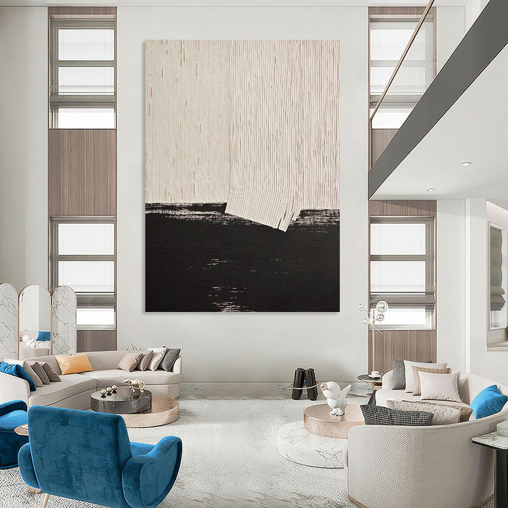 Extra - Vast - Reach Hand - Painted Custom Abstract Symphony (with Rich Textures), for Office and Entryway DKH1503