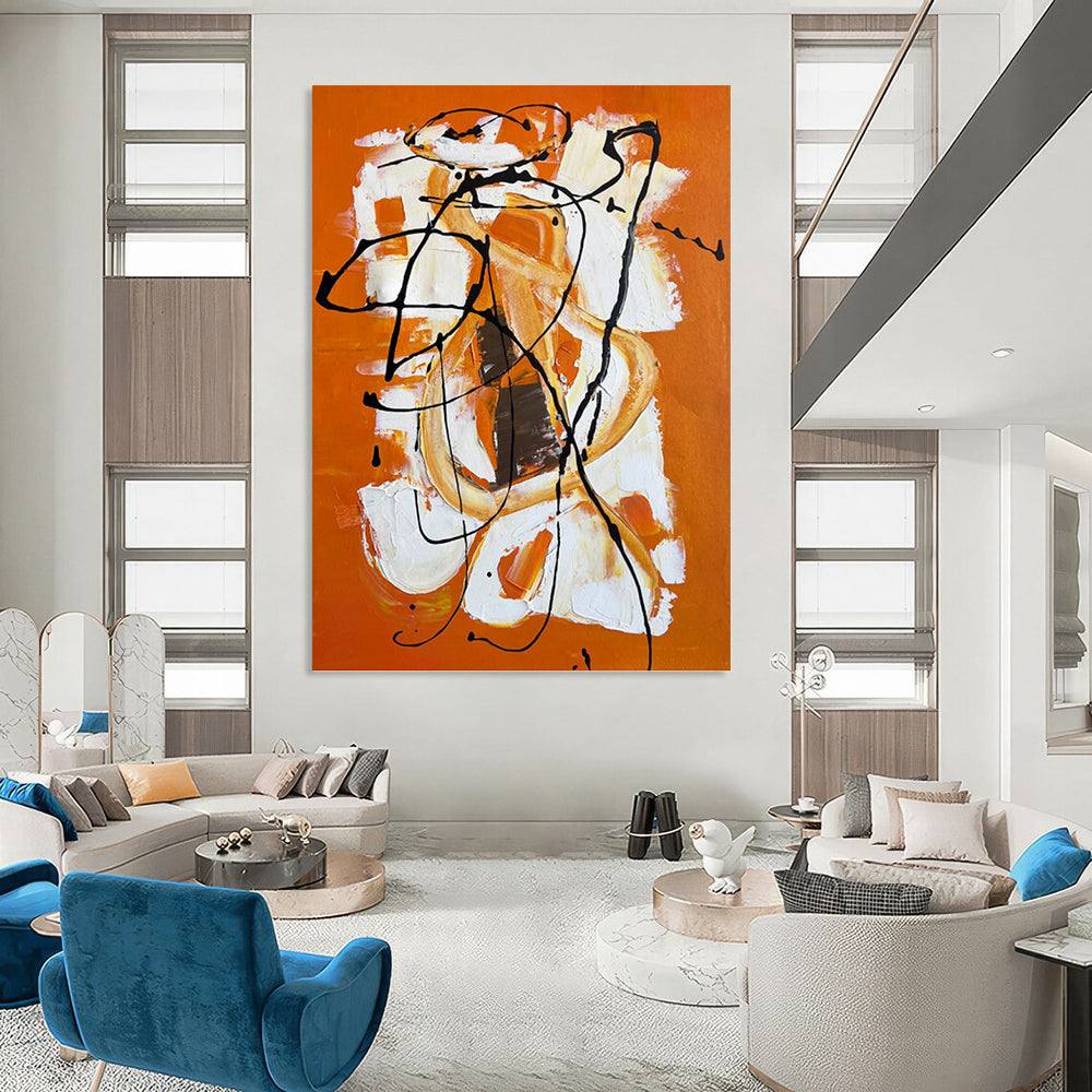 Immense Hand - Painted Textured Abstract Canvas for Art Studio & Workshop DKH1221