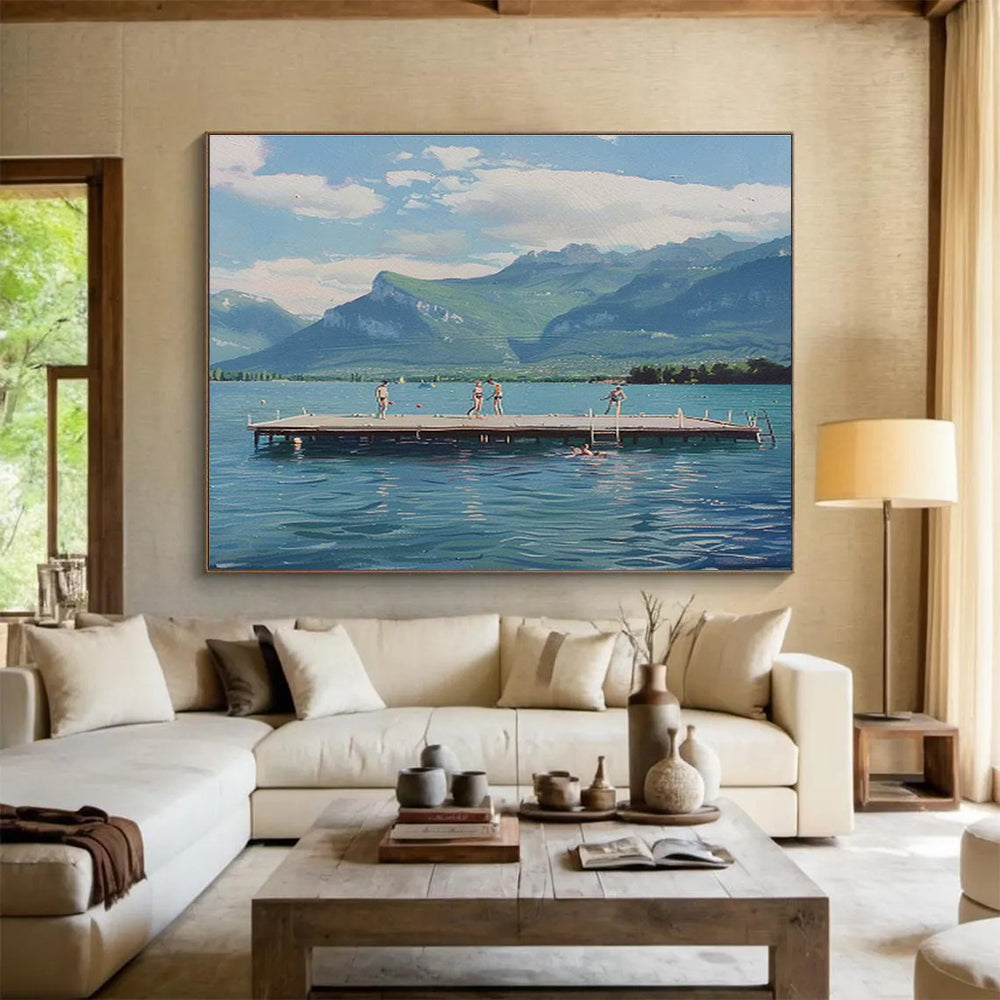 Tailored Hand - Painted Abstract Canvas for Dining Room & Bar DKH093
