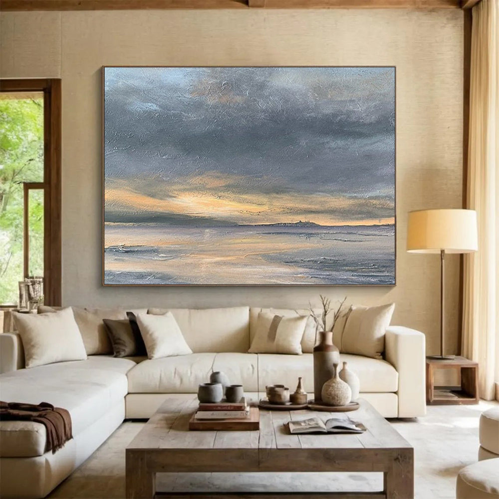Sunset Over the Sea - Warm & Inviting Dining Room Art DLZ023