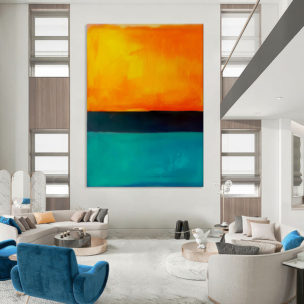 Luminous & Exuberant Hand-Painted Bespoke Abstract Painting for Bar & Hotel LargeART1949