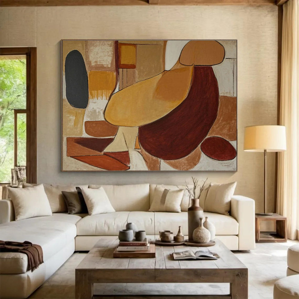 Hand - Painted Large - Scale Abstract Art for Bedroom & Living Room DKH088