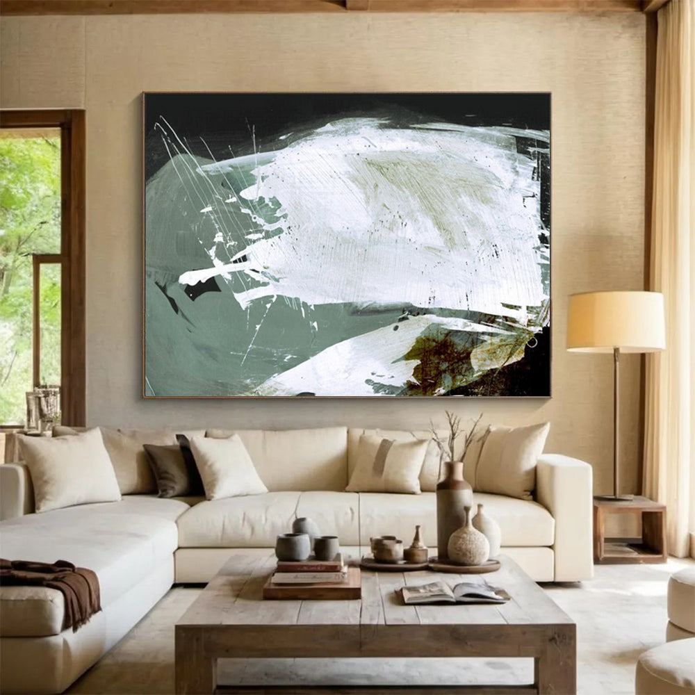 Bold White Strokes - Large Modern Office Accent DLZ133